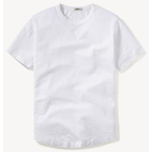 Buck Mason Men's Slub Classic Curved Hem Crewneck Made in USA Tee T-Shirt - Picture 1 of 3